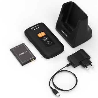  Мобильный телефон MAXVI E5 up Black 