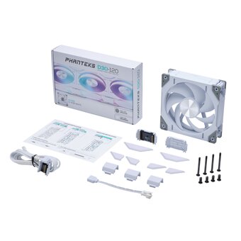  Вентилятор PHANTEKS D30 DRGB White (PH-F120D30_DRGB_PWM_WT01_RU) 120x120x30мм (PWM, 250-2000 об/мин, 30.2dBa) 