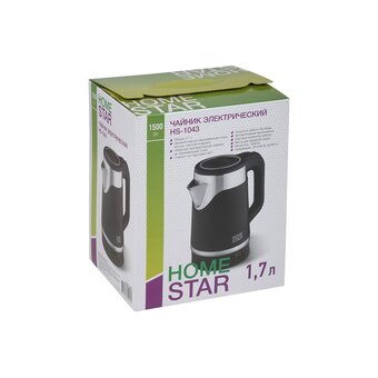  Электрочайник HOMESTAR HS-1043 черный 