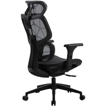  Кресло Cactus CS-MC555-BK черный сетка с подголов. крестов. пластик 