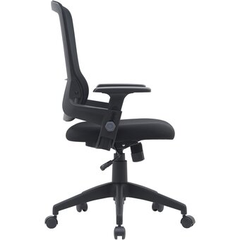  Кресло Cactus CS-MC313-BK черный сетка/ткань низк.спин. крестов. пластик 