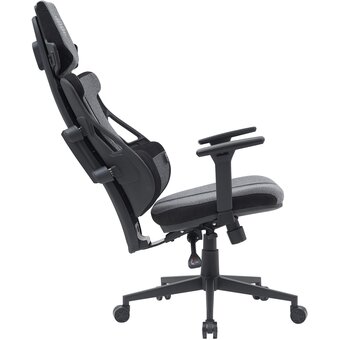  Кресло Cactus CS-CHR-DUO-GYBK серый/черный с подголов. крестов. сталь 