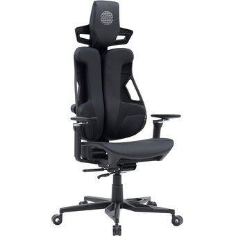  Кресло Cactus CS-CHR-DUO-BBK черный кожзам с подголов. крестов. алюминий 