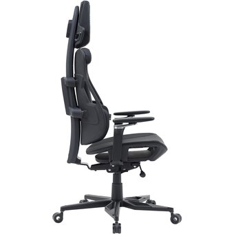  Кресло Cactus CS-CHR-DUO-BBK черный кожзам с подголов. крестов. алюминий 