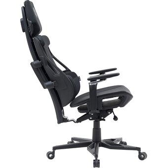  Кресло Cactus CS-CHR-DUO-BBK черный кожзам с подголов. крестов. алюминий 