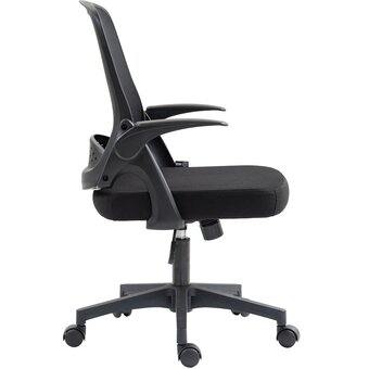  Кресло Cactus CS-MC212-BK черный низк.спин. крестов. пластик 
