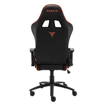  Кресло игровое ZONE 51 Gravity Z51-GRV-BO на колесиках, эко.кожа/замшевая ткань, черный/оранжевый 