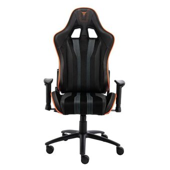  Кресло игровое ZONE 51 Gravity Z51-GRV-BO на колесиках, эко.кожа/замшевая ткань, черный/оранжевый 
