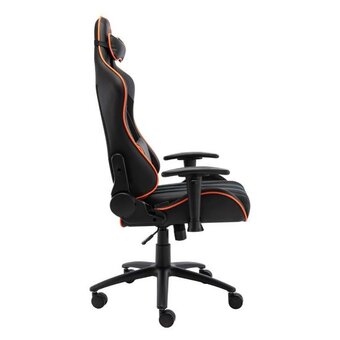 Кресло игровое ZONE 51 Gravity Z51-GRV-BO на колесиках, эко.кожа/замшевая ткань, черный/оранжевый 