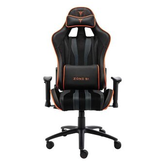  Кресло игровое ZONE 51 Gravity Z51-GRV-BO на колесиках, эко.кожа/замшевая ткань, черный/оранжевый 