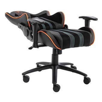  Кресло игровое ZONE 51 Gravity Z51-GRV-BO на колесиках, эко.кожа/замшевая ткань, черный/оранжевый 