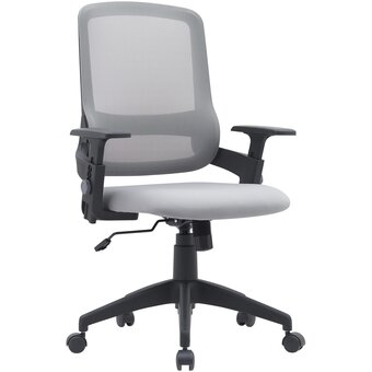  Кресло Cactus CS-MC313-BKGY черный/серый сетка/ткань низк.спин. крестов. пластик пластик черный 