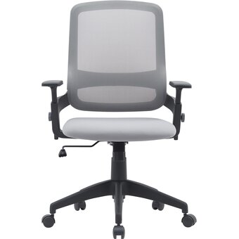  Кресло Cactus CS-MC313-BKGY черный/серый сетка/ткань низк.спин. крестов. пластик пластик черный 
