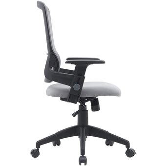  Кресло Cactus CS-MC313-BKGY черный/серый сетка/ткань низк.спин. крестов. пластик пластик черный 