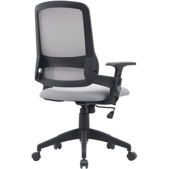  Кресло Cactus CS-MC313-BKGY черный/серый сетка/ткань низк.спин. крестов. пластик пластик черный 