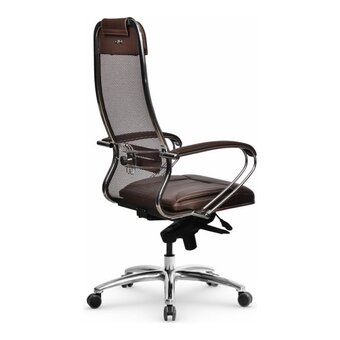  Кресло МЕТТА Samurai SL-1.04 MPES z312421712 на колесиках, сетка, темно-коричневый 