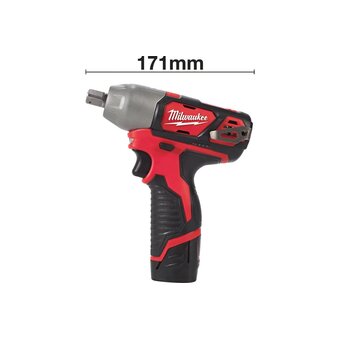  Гайковёрт импульсный Milwaukee M12 BIW12-202C (4933447133) 2АКБ+ЗУ 