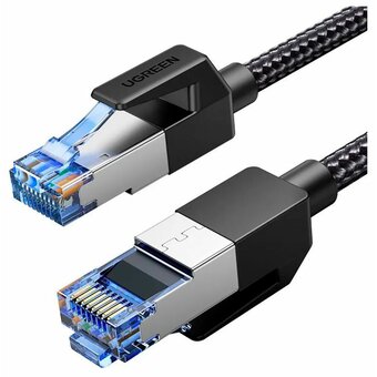  Кабель UGREEN NW153 80431 Cat8 CLASSⅠF/FTP Round Ethernet Cable With Braid 2m Black 