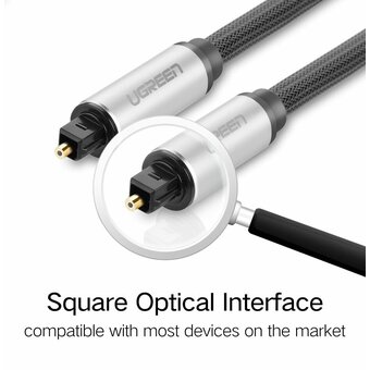  Кабель UGREEN AV108 10540 Toslink Optical Audio Cable 2m 