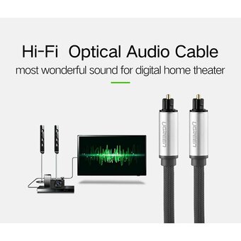  Кабель UGREEN AV108 10540 Toslink Optical Audio Cable 2m 
