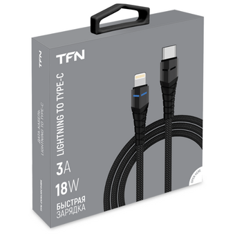  Кабель TFN CKNLIGC1MBK 8pin TypeC knight 1.0m bk 