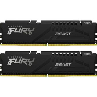 ОЗУ Kingston Fury Beast Black KF556C36BBEK2-64 DDR5 2x32GB 5600MHz RTL Gaming PC5-44800 CL36 DIMM 288-pin 1.25В single rank с радиатором Ret 