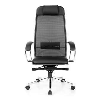  Кресло МЕТТА Comfort S Infinity Easy Clean (z509325745) на колесиках, сетка/эко.кожа, черный/черный 