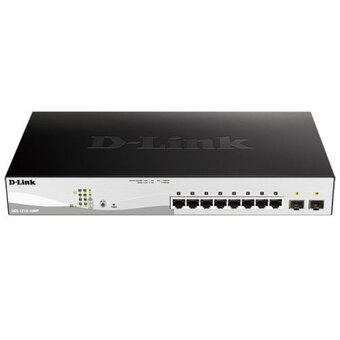  Управляемый L2 коммутатор D-Link DGS-1210-10MP/FL2A с 8 портами 10/100/1000Base-T и 2 портами 1000Base-X SFP 