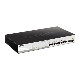  Управляемый L2 коммутатор D-Link DGS-1210-10MP/FL2A с 8 портами 10/100/1000Base-T и 2 портами 1000Base-X SFP 