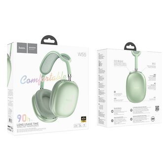  Наушники полноразмерные bluetooth HOCO W55 Pleasing BT headphones зеленый 