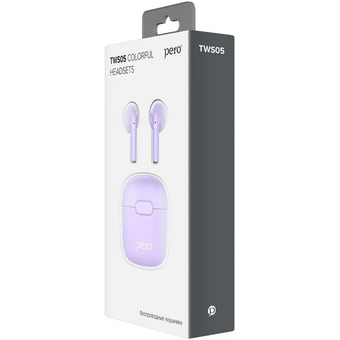  Наушники беспроводные PERO TWS05 Colorful (PTWS05P) Purple 