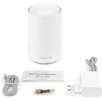  Бесшовный Mesh роутер TP-Link Deco X10-4G (1-Pack)) AX1500 10/100/1000BASE-TX cat.6 белый 