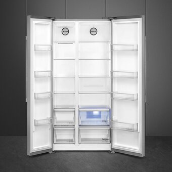  Холодильник SMEG SBS63XDE эффект нержавеющей стали 