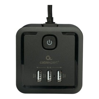  Сетевой фильтр Cablexpert Tower TWR-4-U3-B-2 черный 