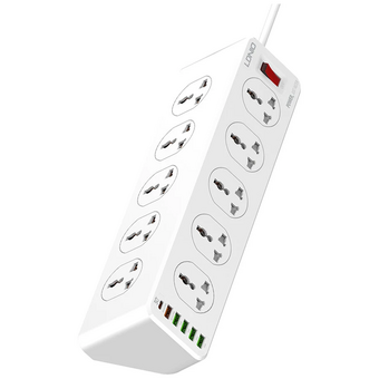  Сетевой удлинитель LDNIO SC10610 (LD_D0426) 2м 10 розеток EU UK US 2500W 6USB QC 3.0+PD 3.0 30W White 