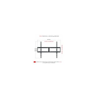  Кронштейн для телевизора Holder LCD-F8601-B черный 55"-100" макс.75кг настенный фиксированный 