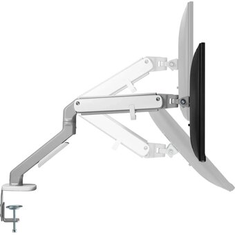  Кронштейн для мониторов Ultramounts UM 734SIL серый/серебристый 17"-27" макс.7кг крепление к столешнице поворот и наклон 