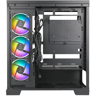  Корпус Azza Cove черный (CSAZ-570B Cove) без БП ATX 4x120mm 1xUSB2.0 1xUSB3.0 1xUSB3.1 audio bott PSU 