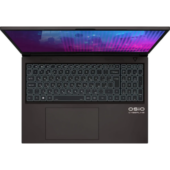  Ноутбук OSIO CyberLine C160i-001 16.1", IPS, Intel Core i5 12600H 1.2ГГц, 12 ядер, 16ГБ 512ГБ SSD, RTX 3050 - 6 ГБ, без ОС, коричневый 
