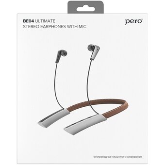  Наушники беспроводные PERO BE04 Ultimate (PWH-BE04BL) Black, вакуумные 