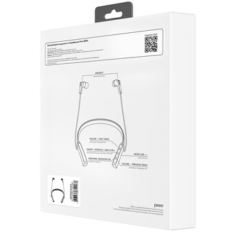  Наушники беспроводные PERO BE04 Ultimate (PWH-BE04BL) Black, вакуумные 