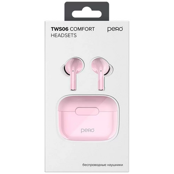  Наушники беспроводные PERO TWS06 Comfort (PTWS06CP) Pink 