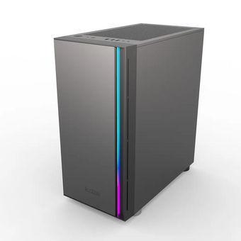  Корпус PcCooler LM300 ARGB BK, без БП, Flat Mid Tower, Black, TG, 0.45 SPCC, 1x120mm mATX, mITX 170/330/150mm 2x2.5", 5xPCI 1xUSB-A 3.0, 