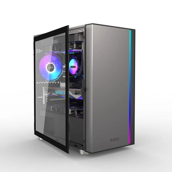  Корпус PcCooler LM300 ARGB BK, без БП, Flat Mid Tower, Black, TG, 0.45 SPCC, 1x120mm mATX, mITX 170/330/150mm 2x2.5", 5xPCI 1xUSB-A 3.0, 