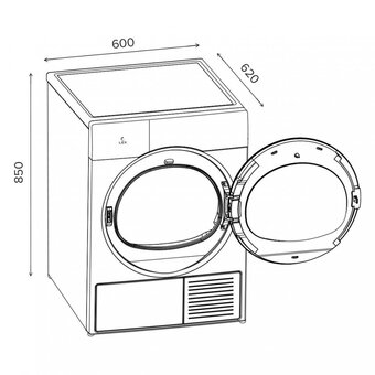  Сушильная машина LEX LDM12GrBlThD (CHKO100019) серый 