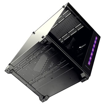  Корпус Ginzzu V320 RGB подсветка, закаленное стекло 1*USB 3.0,1*USB 2.0, AU mATX 