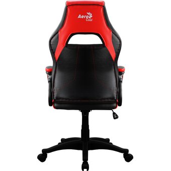  Кресло игровое Aerocool AС40C Air (AС40C black red) на колесиках, полиуретан, черный/красный/красный 