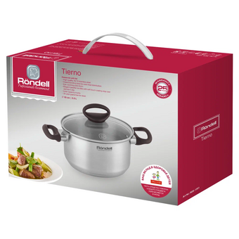  Кастрюля Rondell Tierno RDS-1592 2.8л стальной 