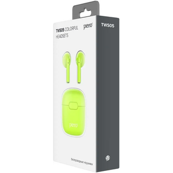  Наушники беспроводные PERO TWS05 Colorful (PTWS05G) Green 