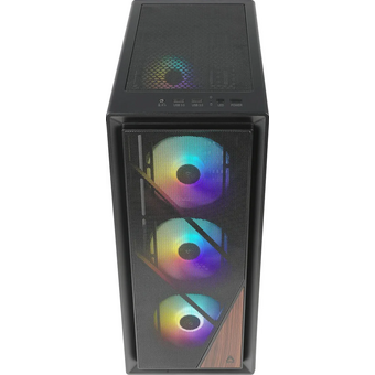  Корпус Azza Forest черный (CSAZ-370 Forest) без БП ATX 4x120mm 2xUSB3.0 audio bott PSU 
